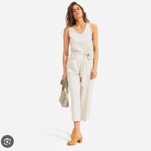 Everlane Cream Jumpsuit Cropped ankle length
